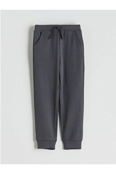 LC Waikiki Gray Elastic Waist Boys Jogger Sweatpants
