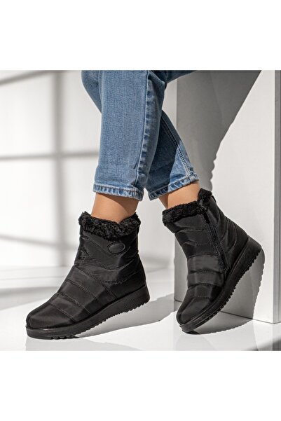 Modlet.ro Women's black ankle boots with zipper MOD12245