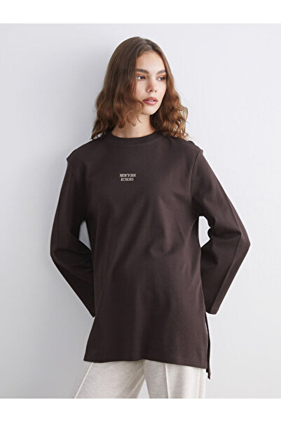 LC Waikiki UZG STORE'dan Stil Sahiplerine New York Nakışlı Bol Dikim Kadın Sw...