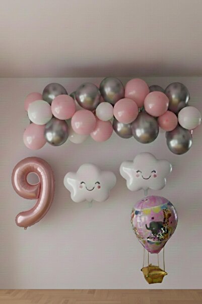 Patladı Gitti 9 Year Old Pink Cloud Fairy Birthday Concept Set