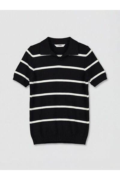 LC Waikiki Polo Neck Striped Boys' Knitwear Sweater