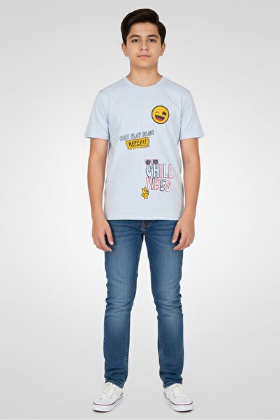 The Children's Place Kids Boy Crew Neck Short Sleeve Graphic Print T-Shirt, Blue