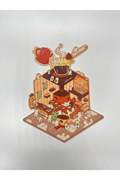 Kağıt Gemi Dükkan DIY Tavşan Pastanesi Tasarlama 2 Yaprak 122 Adet 3D Diorama...