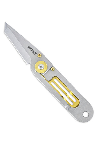 CRKT K.I.S.S. Gold Polat Çakı Paslanmaz Çelik, Tanto Bıçak, EDC Çakı, Kamp Bı...