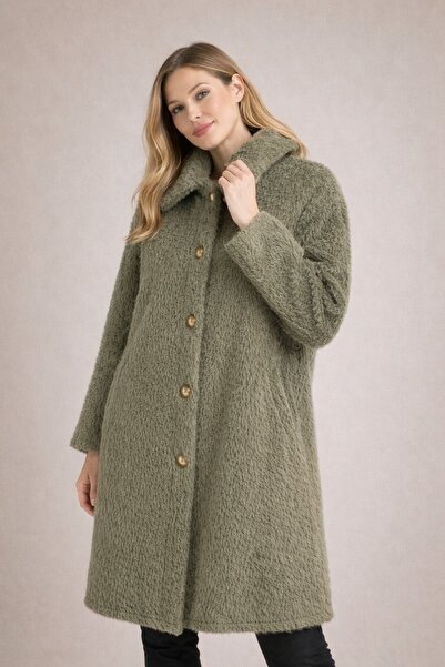 Marjinal Kadın İthal peluş Ceket 36 - 46 Beden Arası Uyumlu Standart Beden