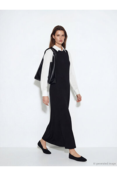 LC Waikiki Çelebi Store'dan Kaliteli Parçalar Sıfır Roba Yaka Kadın Elbise As...