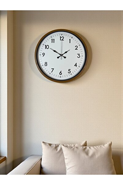Marsilyan ساعة حائط مزخرفة باللون البني مقاس 36 سم