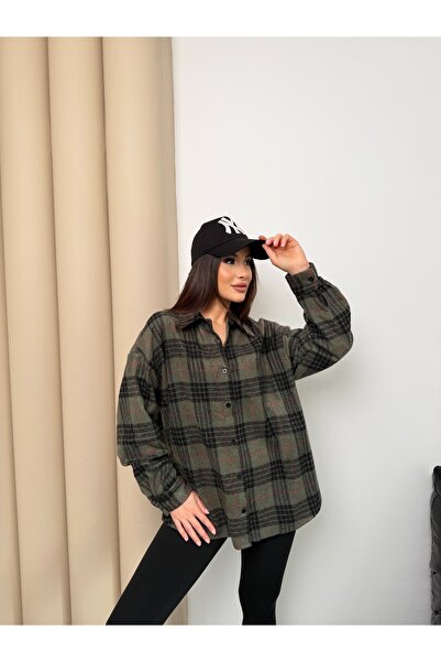 ikomteks Plaid Patterned Cashmere Lumberjack Shirt