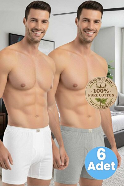 Tezzgelsin Ανδρικά χτενισμένα βαμβακερά μποξεράκια από 100% βαμβάκι, σετ 6 τε...