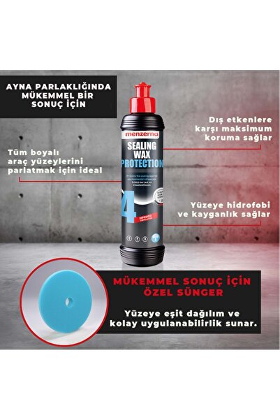 Menzerna YENİ Sealing Wax Protection Boya Koruma Cila - 1 Lt | Derin Parlaklık & Maksimum Koruma