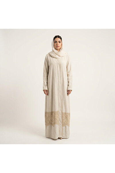 FunoonAlhiyakah Abaya with crochet details and handmade touches