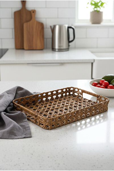 FH finehome Mera Rattan Rectangular Tray Medium