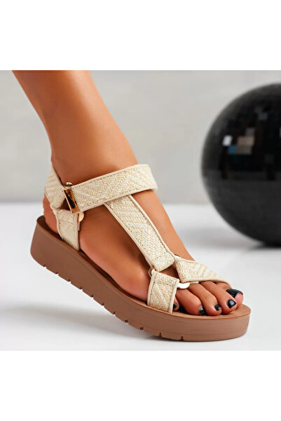 Zaira Women's Platform Sandals Whitney Beige #11747 - 40