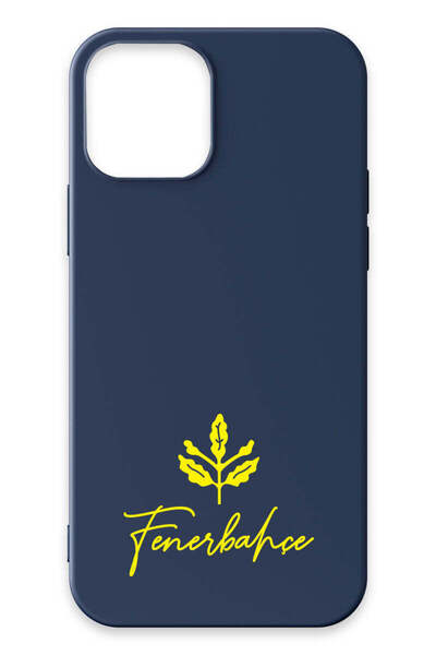 Fenerbahçe iPhone 13 Uyumlu Palamut Lacivert Silikon Lisanslı Telefon Kılıfı