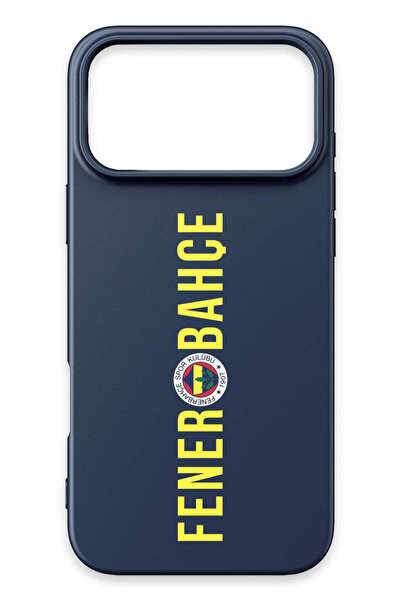 Fenerbahçe iPhone 17 Pro Uyumlu Dikey Yazı Lacivert Silikon Lisanslı Telefon ...