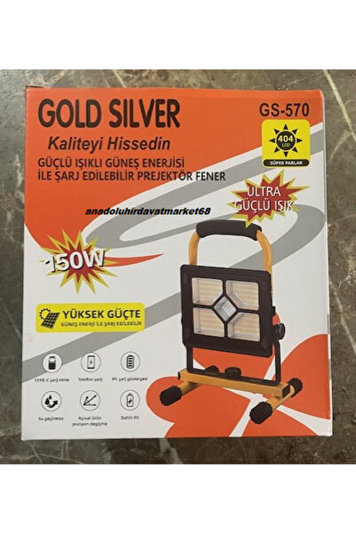 Gld GS570 PRO SANAYİ TİPİ SOLAR PROJEKTÖR ÇAKARLI KAMP LAMBA GÜÇLÜ IŞIK 150W ...