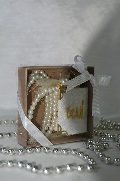 Store Mini Kadife Kur'anı Kerim ve İnci Tespihli Mevlit, Kuran, Hafızlık, Beb...