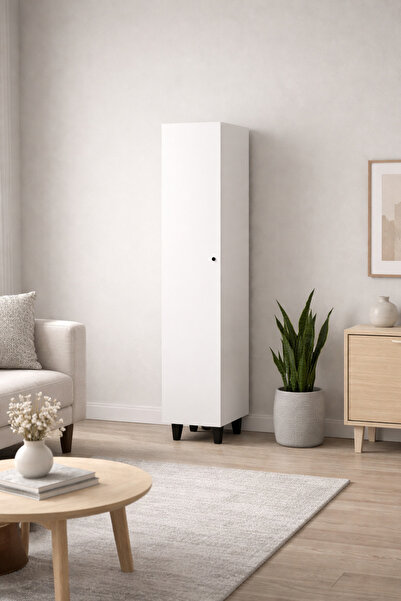 uğurranza Tek Kapaklı 4 Raflı Çok Amaçlı Dolap – Modern Tasarım, Dar Alanlar ...