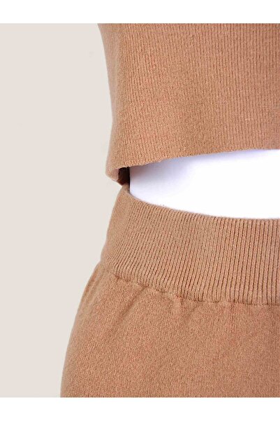 Lamiar Compleu Top si Fusta Bej Dama Tricot