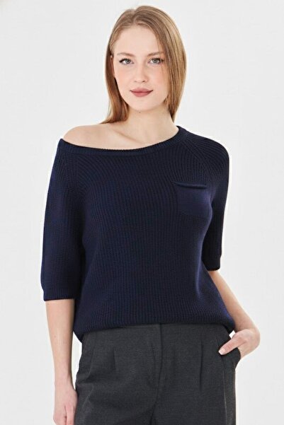 Irmak Kerekli Women's 100% Cotton Boat Neck Thessaloniki Knit Short Sleeve Kn...