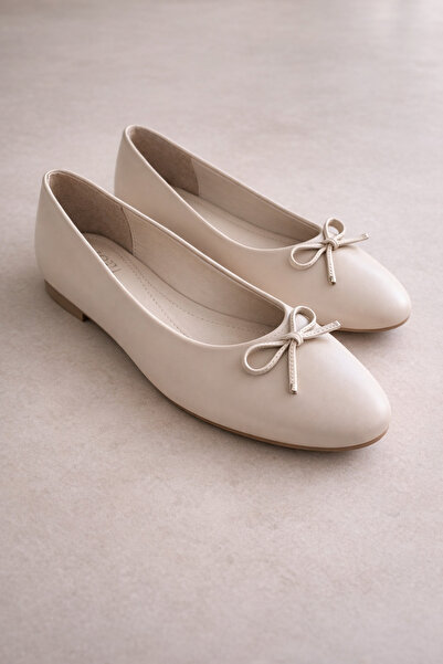 nope21shoess حذاء باليه من الجلد الطبيعي من بيز تاش