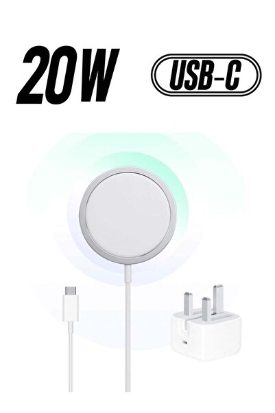 Shopi كابل شحن لاسلكي مغناطيسي 20 وات USB-C متوافق مع Apple iPhone 12/12 Mini...