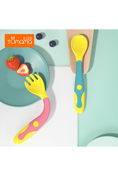 TUMAMA KIDS Set 2 Tacâmuri Silicon Tumama, Fără BPA, +6 Luni, Multicolor