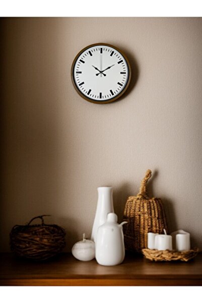 Leyaton 36 cm Brown Decorative Stylish Wall Clock Lwlhm-Ytrs345