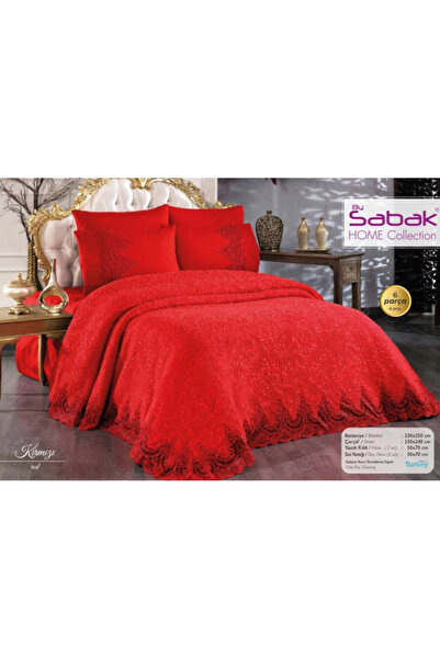 OEM Luxury duvet cover with elegant embroidery, 6 pieces, double bed, RED, CL...
