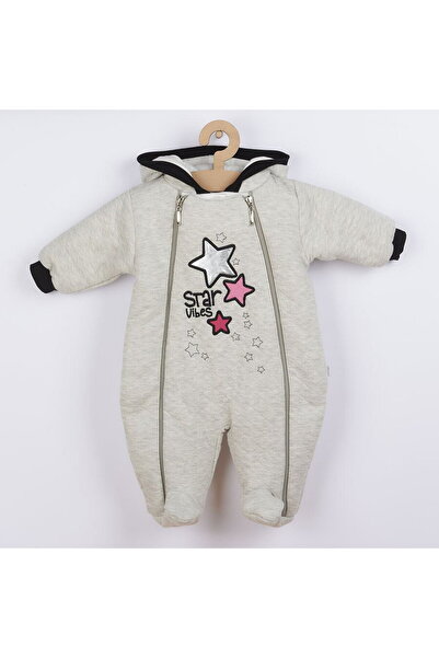 Koala Salopă de iarnă pentru bebeluși Star Vibes cu glugă, roz, mărimea 56 (0...