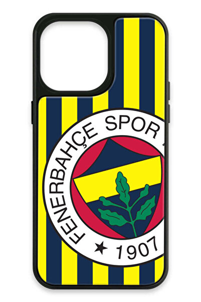 Fenerbahçe iPhone 14 Pro Max Uyumlu Çubuklu Büyük Arma Cam Lisanslı Telefon K...