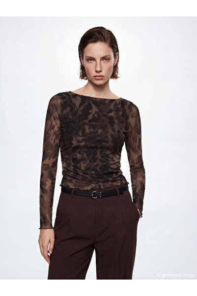 LC Waikiki UZG STORE'dan Stil Sahiplerine Geniş Roba Yaka Leopar İşlemeli Büz...