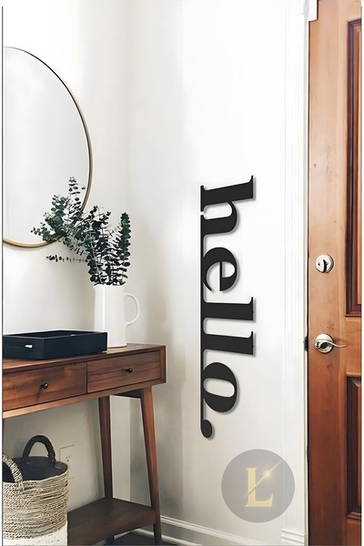Hello Duvar Yazsısı 40cm 5mm Mdf