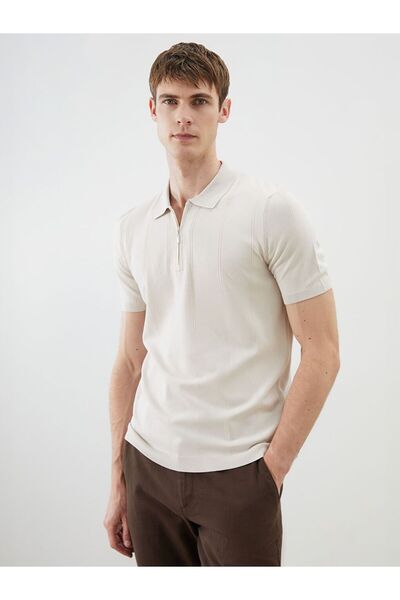 LC Waikiki Polo Neck Short Sleeve Men's Knitwear Sweater