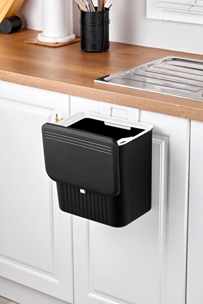 LeylArt 15 Lt Mutfak Tezgah Üstü Ve Dolap Askılı Çöp Kovası