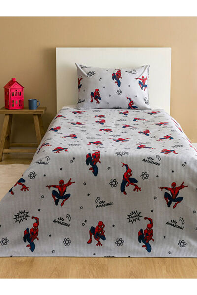 LC Waikiki Rmz Gi̇yi̇m Farkiyla Spdier-Man Printed Children's Pique Set