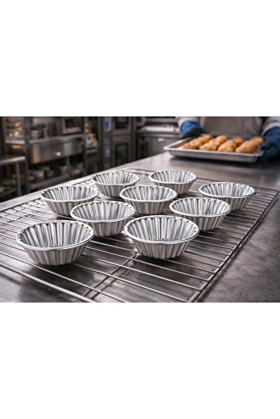 Dania High-quality aluminum tart mold and dessert cup set – 12 pieces – 10cm ...