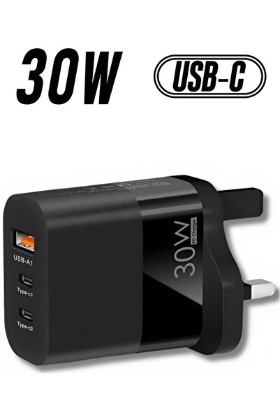 Shopi شاحن حائط من دينكس مزود بمنفذي شحن سريع باللون الأسود الأنيق (الموديل: ...