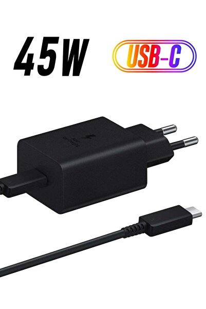 Shopi Samsung 45W USB-C Super Fast Charging Wall Charger 45W - Black (US Vers...