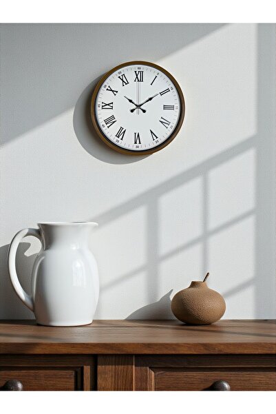 Leyaton 36 cm Brown Decorative Wall Clock Lwlhm-Ytrs345