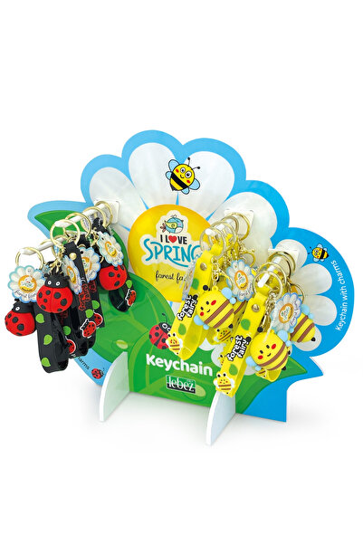 Lebez Breloc I Love Spring cu charm si snur din silicon, 2 modele asortate, p...