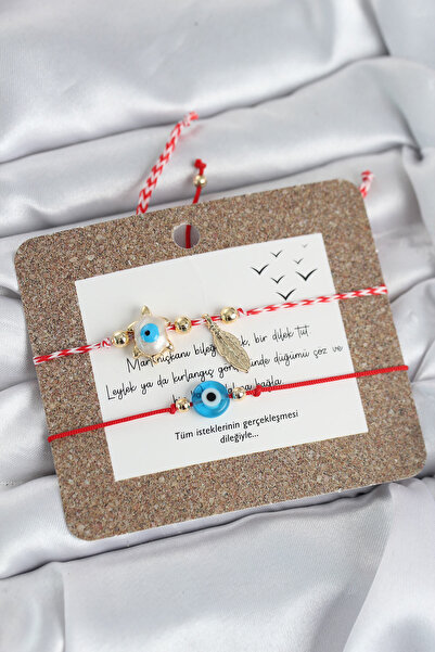 Twin Store Marteniçka Bracelet Set of 2 Caretta Caretta and Evil Eye Model