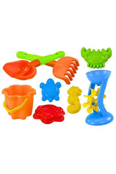 Three top online 9-Piece Sand Set with Bucket, Grinder, Strainer, and Molds