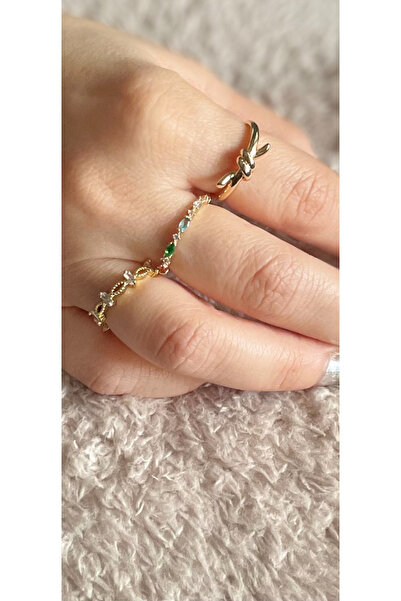 JEWELRY 3 lü kombin çelik ayarlanabilir yüzük