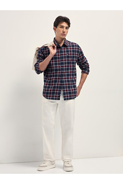 The Bear House By Styli Men's Relaxed Fit Checked Flannel Cotton Overshirt