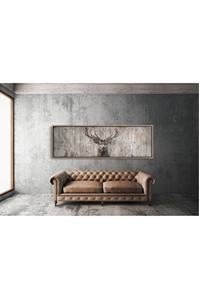 Tuba Decor Tek Parça Gerçek Ahşap Yatay Panorama Çerçeveli Tablo