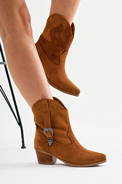 Tonny Black Cizme de cowboy western pentru femei, din piele intoarsa, cu talp...