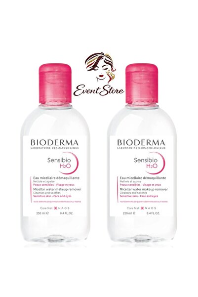 Bioderma Sebium Sensibio H2o Face and Make-up Cleansing Water 250 Ml Double Pack