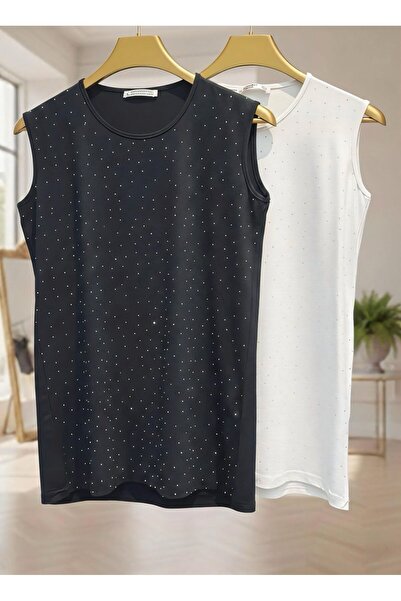 Gioni Crew Neck Zero Sleeve Undershirt Tunic