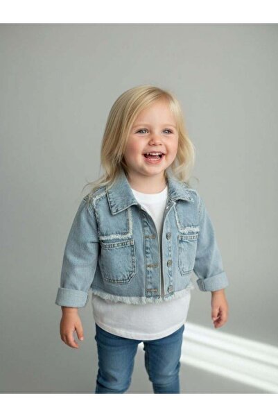 Zekids Κοριτσίστικο τζιν μπουφάν σε στυλ crop cut